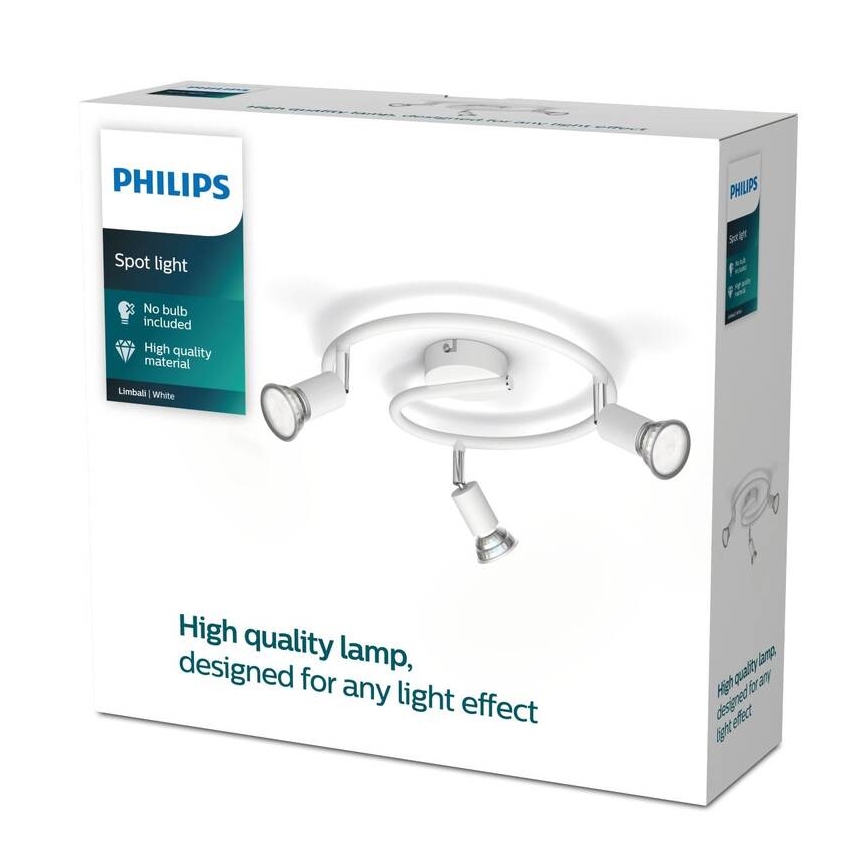 Philips - Kohtvalgusti 3xGU10/50W/230V valge