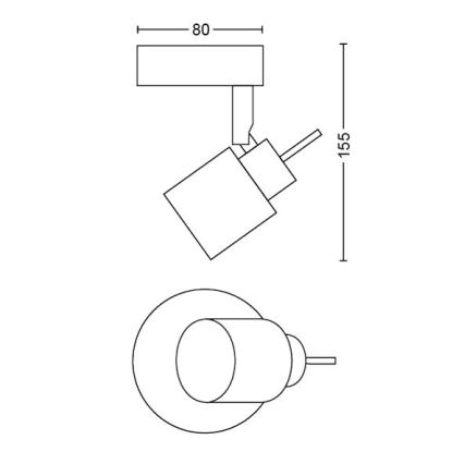 Philips - Kohtvalgusti 1xGU10/35W/230V must