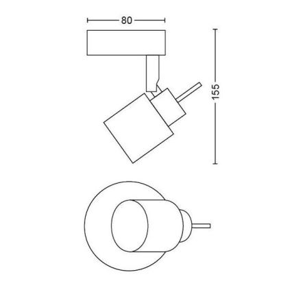 Philips - Kohtvalgusti 1xGU10/35W/230V valge