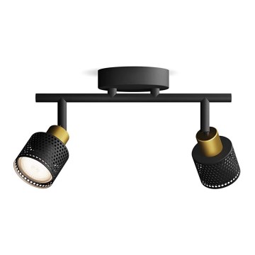 Philips - Kohtvalgusti NIALL 2xGU10/5W/230V must/messing