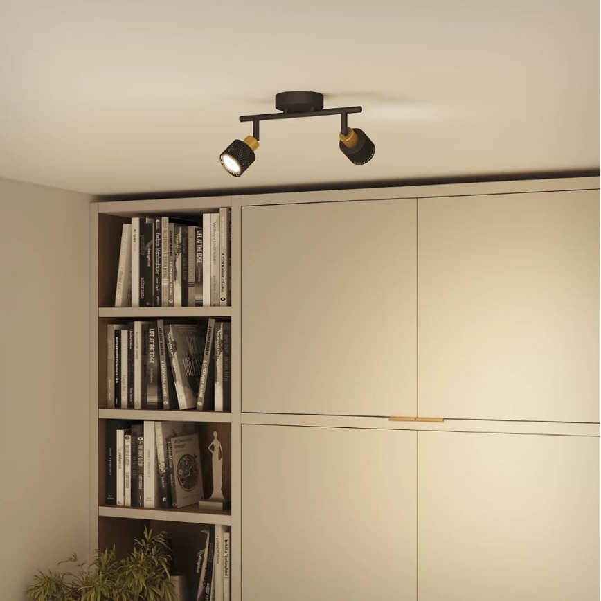 Philips - Kohtvalgusti NIALL 2xGU10/5W/230V must/messing