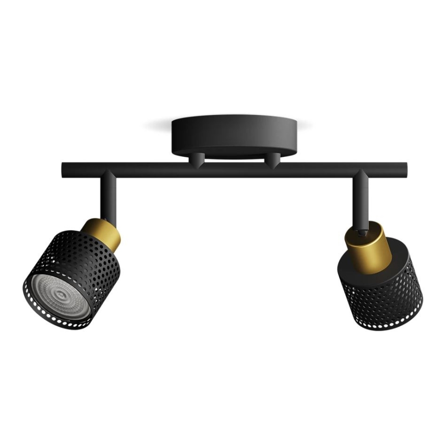 Philips - Kohtvalgusti NIALL 2xGU10/5W/230V must/messing