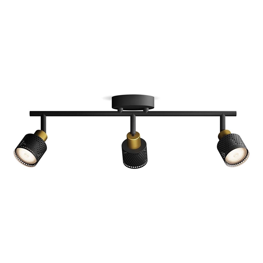 Philips - Kohtvalgusti NIALL 3xGU10/5W/230V must/messing