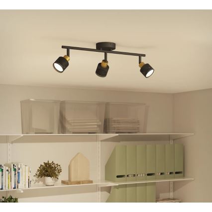 Philips - Kohtvalgusti NIALL 3xGU10/5W/230V must/messing