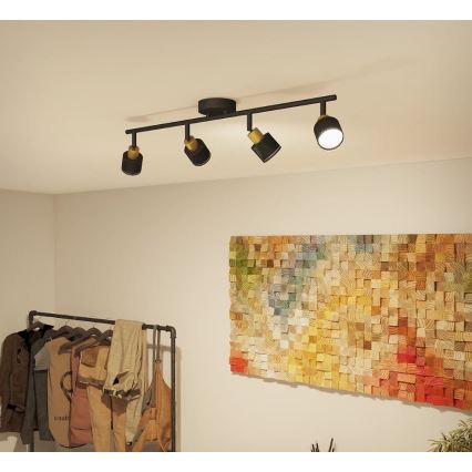 Philips - Kohtvalgusti NIALL 4xGU10/5W/230V must/messing