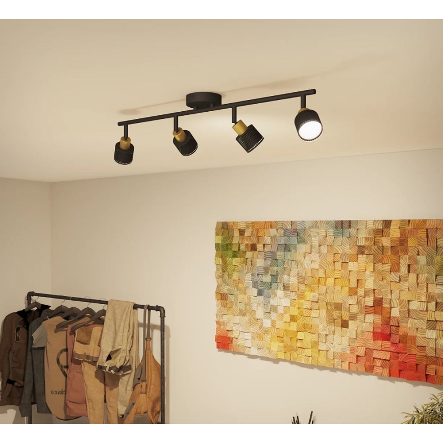 Philips - Kohtvalgusti NIALL 4xGU10/5W/230V must/messing