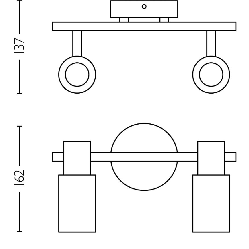 Philips - Kohtvalgusti PALMS 2xE14/25W/230V