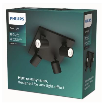 Philips - Kohtvalgusti 4xGU10/20W/230V must