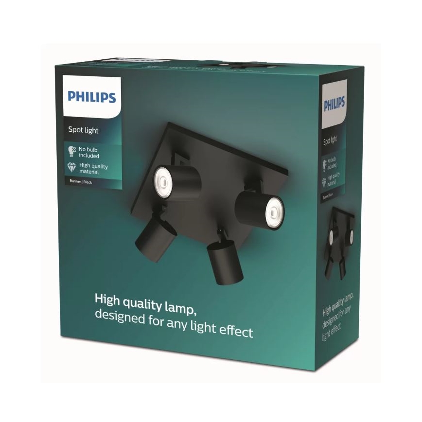 Philips - Kohtvalgusti 4xGU10/20W/230V must