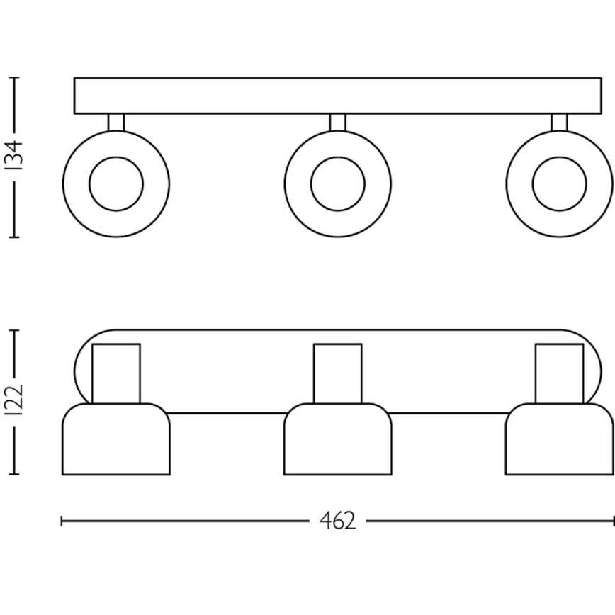 Philips - Kohtvalgusti SLEET 3xE14/25W/230V