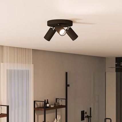 Philips - Kohtvalgusti vannituppa IDRIS 3xGU10/5W/230V IP44 must