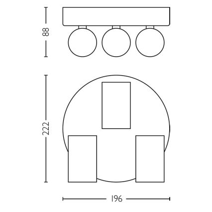Philips - Kohtvalgusti vannituppa IDRIS 3xGU10/5W/230V IP44 must/kuldne