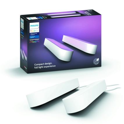 Philips - KOMPLEKT 2x LED RGB Hämardatav laualamp Hue PLAY DPACK WACA 6W/230V valge