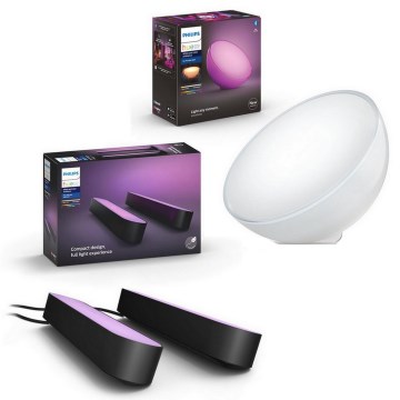 Philips - Komplekt 2x LED RGB hämardatav lauavalgusti Hue PLAY LED/6W/230V 2000-6500K + hämardatav lauavalgusti GO LED/6W/230V 2000-6500K