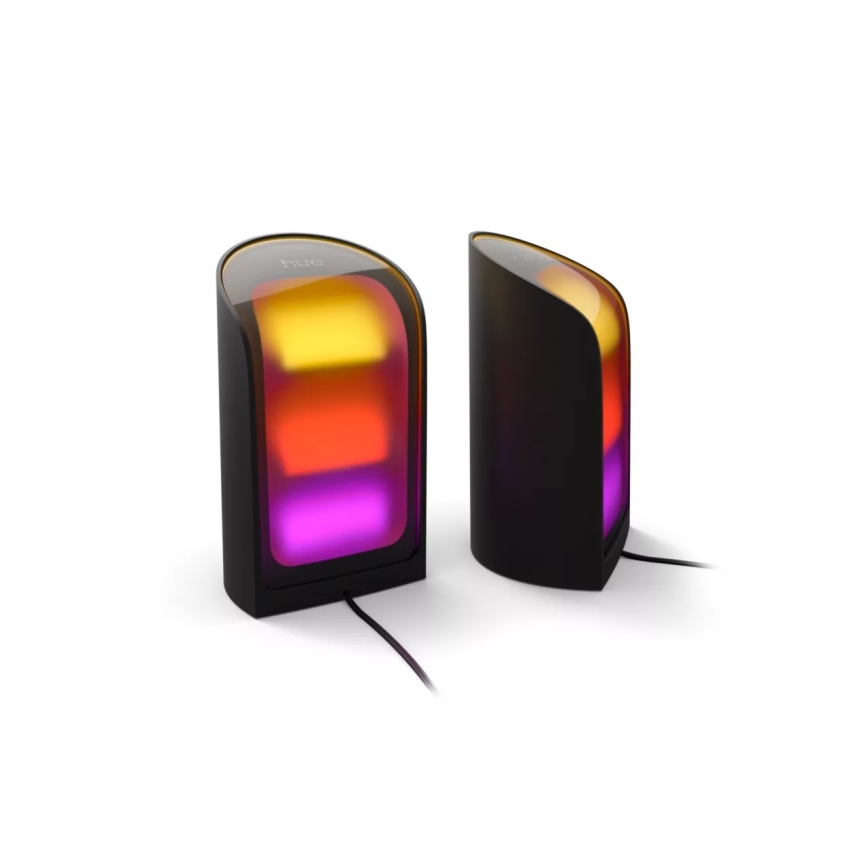 Philips - komplekt 2× hämardatavat LED RGBW projektivalgustit Hue PLAY LED/20W/230V 2000–6500K must