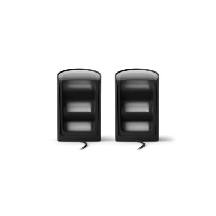 Philips - komplekt 2× hämardatavat LED RGBW projektivalgustit Hue PLAY LED/20W/230V 2000–6500K must