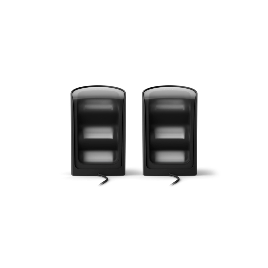 Philips - komplekt 2× hämardatavat LED RGBW projektivalgustit Hue PLAY Wall Washer LED/20W/230V 2000–6500K must