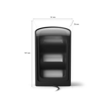Philips - komplekt 2× hämardatavat LED RGBW projektivalgustit Hue PLAY Wall Washer LED/20W/230V 2000–6500K must