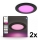 Philips - Komplekt 2x LED RGBW hämardatav vannitoa lae sisse paigaldatav valgusti Hue SLIM LED/12W/230V 2000-6500K must IP44