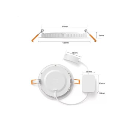 Philips - Komplekt 2x LED RGBW hämardatav vannitoa lae sisse süvistatav valgusti Hue SLIM LED/12W/230V 2000-6500K valge IP44
