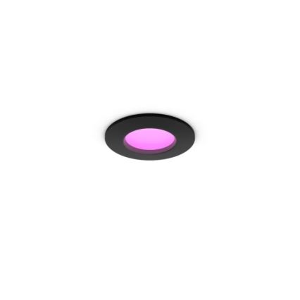 Philips - KOMPLEKT 2x LED RGBW hämardatav vannitoa süvistatav laevalgusti Hue SLIM LED/8,3W/230V 2000-6500K must IP44