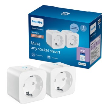 Philips - komplekt 2× SCHUKO nutipistik 2300 W + Wi-Fi võimsusmõõtur