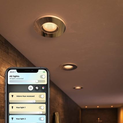 Philips - KOMPLEKT 3x Hämardatav vannitoavalgusti Hue ADORE 1xGU10/5W/230V IP44 + Pilt
