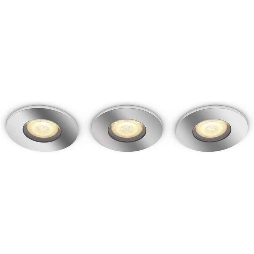 Philips - 3-osaline LED-komplekt: hämardatav vannitoa valgusti Hue ADORE 1x GU10/5W/230V IP44 + kaugjuhtimispult