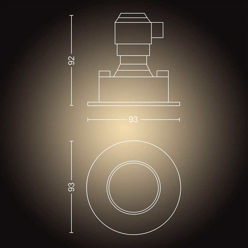 Philips - 3-osaline LED-komplekt: hämardatav vannitoa valgusti Hue ADORE 1x GU10/5W/230V IP44 + kaugjuhtimispult