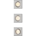 Philips - Komplekt 3x lae sisse paigaldatav valgusti PERIDOT 1xGU10/7W/230V hõbedane