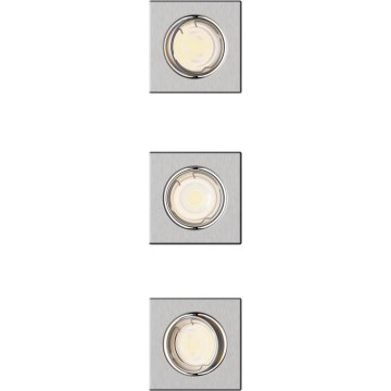 Philips - Komplekt 3x lae sisse paigaldatav valgusti PERIDOT 1xGU10/7W/230V hõbedane