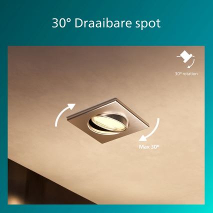 Philips - Komplekt 3x lae sisse paigaldatav valgusti PERIDOT 1xGU10/7W/230V hõbedane