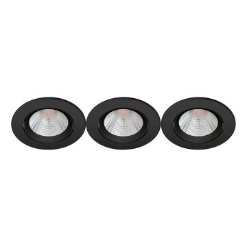 Philips - KOMPLEKT 3x LED Hämardatav süvistatav valgusti SPARKLE LED/5,5W/230V 2700K must