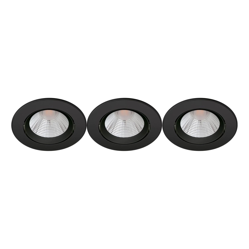Philips - KOMPLEKT 3x LED Hämardatav süvistatav valgusti SPARKLE LED/5,5W/230V 2700K must