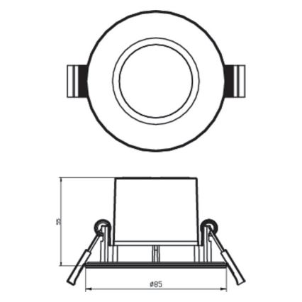 Philips - KOMPLEKT 3x LED Hämardatav valgusti vannituppa DIVE 1xLED/5,5W/230V IP65