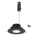 Philips - KOMPLEKT 3x LED hämardatavad lae sissepaigaldatavad valgustid CILANTRO LED/5W/230V 4000K must