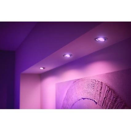 Philips - KOMPLEKT 3x LED RGB Hämardatav süvistatav valgusti Hue CENTURA 1xGU10/5,7W/230V 2000-6500K