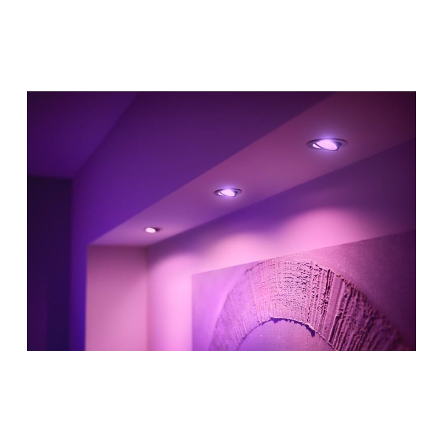 Philips - KOMPLEKT 3x LED RGB Hämardatav süvistatav valgusti Hue CENTURA 1xGU10/5,7W/230V 2000-6500K