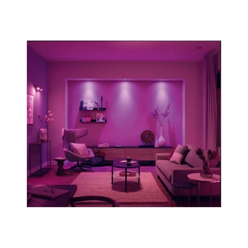 Philips - KOMPLEKT 3x LED RGB Hämardatav süvistatav valgusti Hue CENTURA 1xGU10/5,7W/230V 2000-6500K