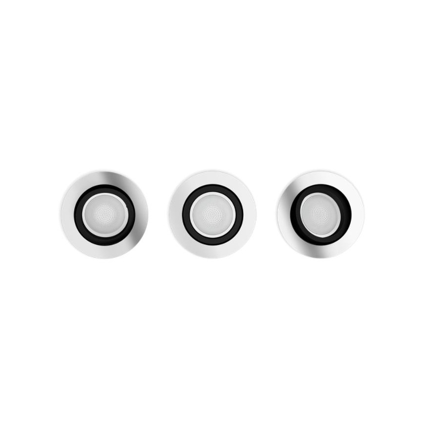Philips - KOMPLEKT 3x LED RGB Hämardatav süvistatav valgusti Hue CENTURA 1xGU10/5,7W/230V 2000-6500K