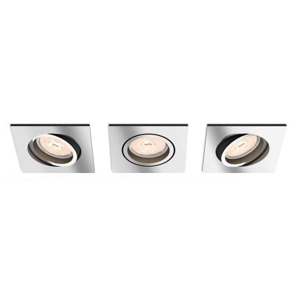 Philips - komplekt 3x LED RGBW hämardatav lae sissevalgusti DONEGAL 1xGU10/4,8W/230V + kaugjuhtimispult