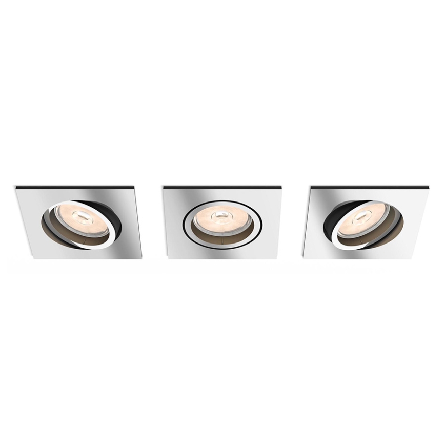 Philips - komplekt 3x LED RGBW hämardatav lae sissevalgusti DONEGAL 1xGU10/4,8W/230V + kaugjuhtimispult