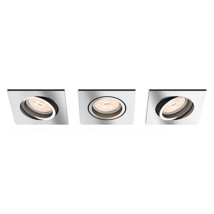 Philips - komplekt 3x LED RGBW hämardatav süvistatav laevalgusti DONEGAL 3xGU10/4,8W/230V + kaugjuhtimispult