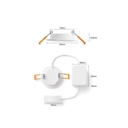 Philips - 3-osaline komplekt LED RGBW hämardatavad vannitoa süvistatavad laevalgustid Hue SLIM LED/8,3W/230V 1000-20000K valge P44