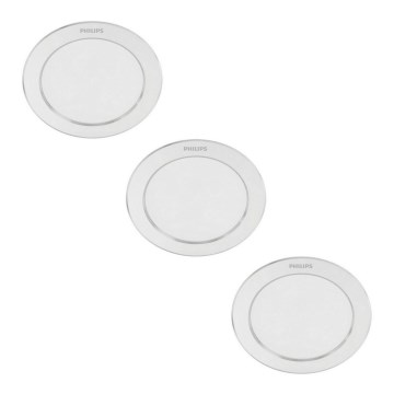 Philips - KOMPLEKT 3x LED Süvistatav valgusti 1xLED/3,5W/230V 2700K