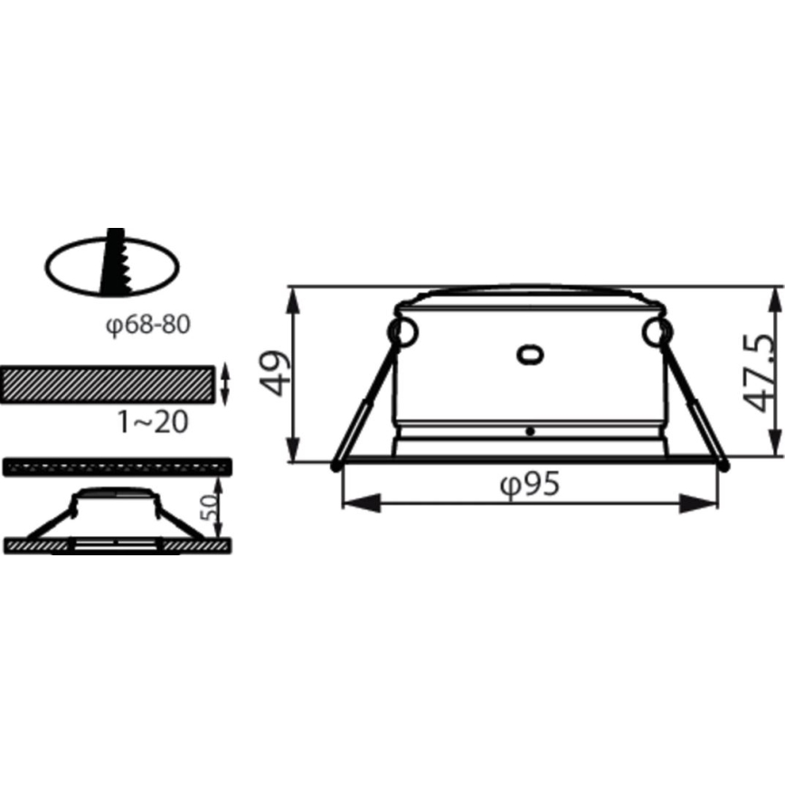 Philips - KOMPLEKT 3x LED Süvistatav valgusti LED/3,5W/230V 3000K