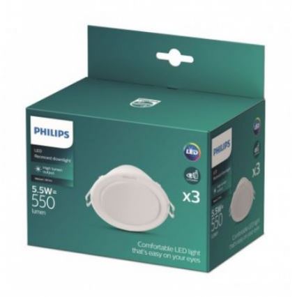 Philips - KOMPLEKT 3x LED Süvistatav valgusti LED/5,5W/230V