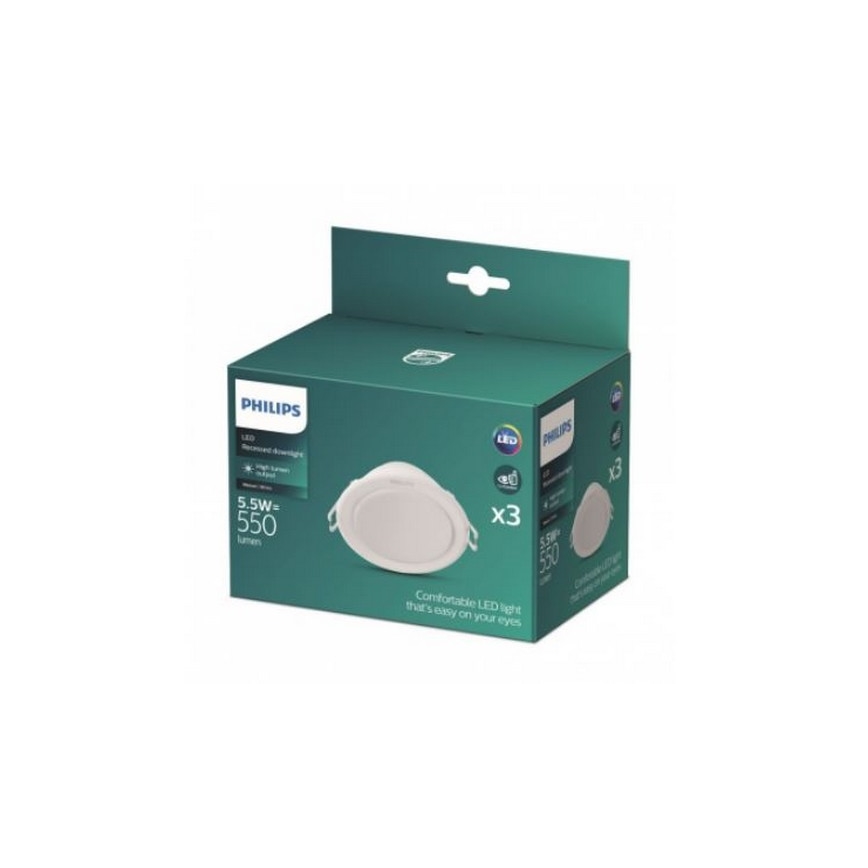 Philips - KOMPLEKT 3x LED Süvistatav valgusti LED/5,5W/230V