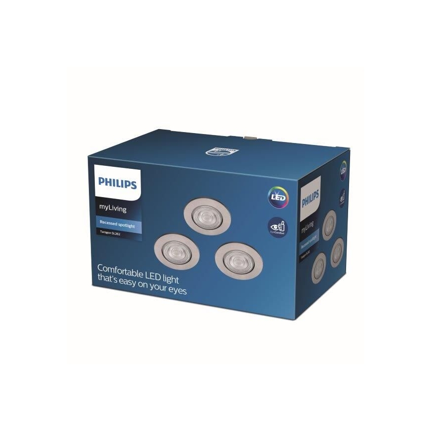 Philips - KOMPLEKT 3x LED Süvistatav valgusti LED/4.5W/230V 2,700K