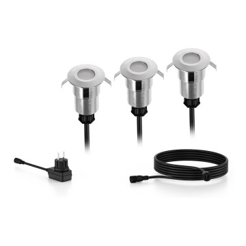 Philips - KOMPLEKT 3x LED Süvistatav välivalgusti SPORE LED/1W/24/230V IP67